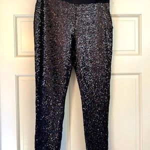 NWT black sequin leggings, size small